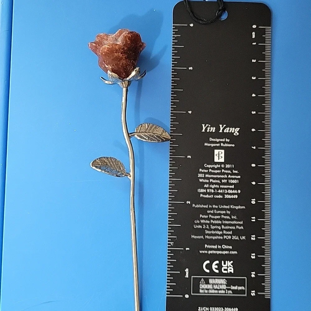 Strawberry Quartz Crystal Rose - Picture 5 of 5